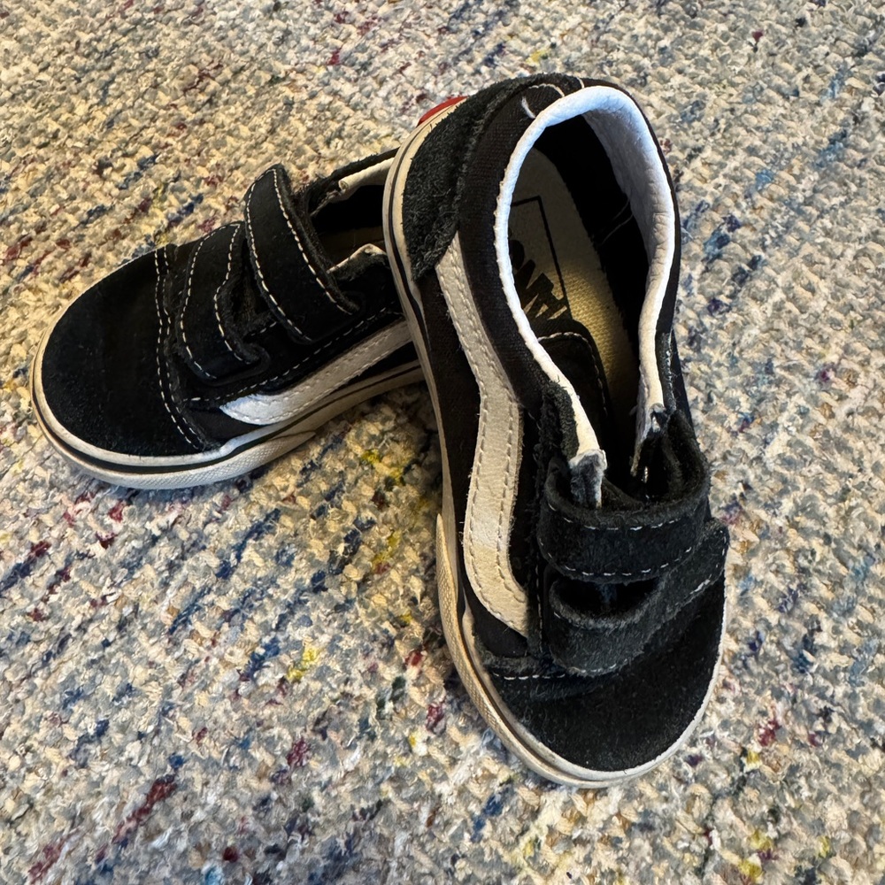 Vans Kids Black and White Sneakers